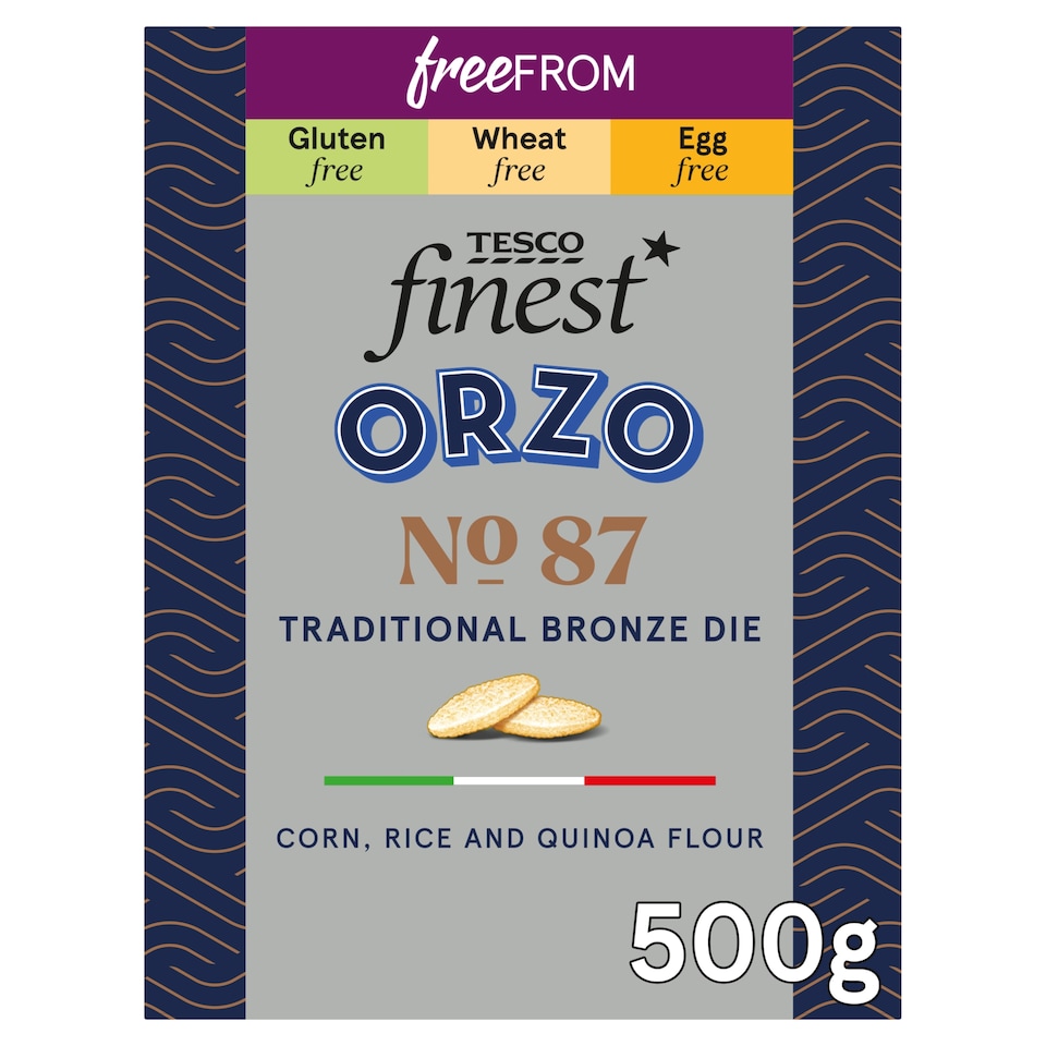 image 1 of Tesco Finest Orzo Gluten-Free Dried Egg-Free Pasta 500 g