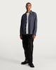 image 1 of F&F Cotton Rich Crinkle Check Print Long Sleeved Shirt in Navy
