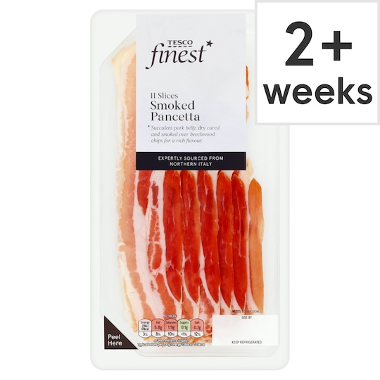 Tesco Finest Sliced Smoked Pancetta 110G Tesco Groceries