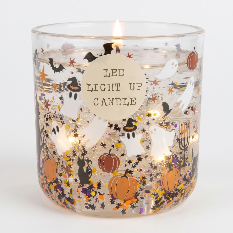 image 1 of Candlelight Halloween Haunted House Light Up Candle 70G