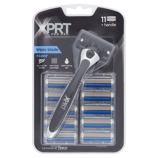 Xprt. For Men Triple Blade Rzr+ 11 Refills Tesco Groceries