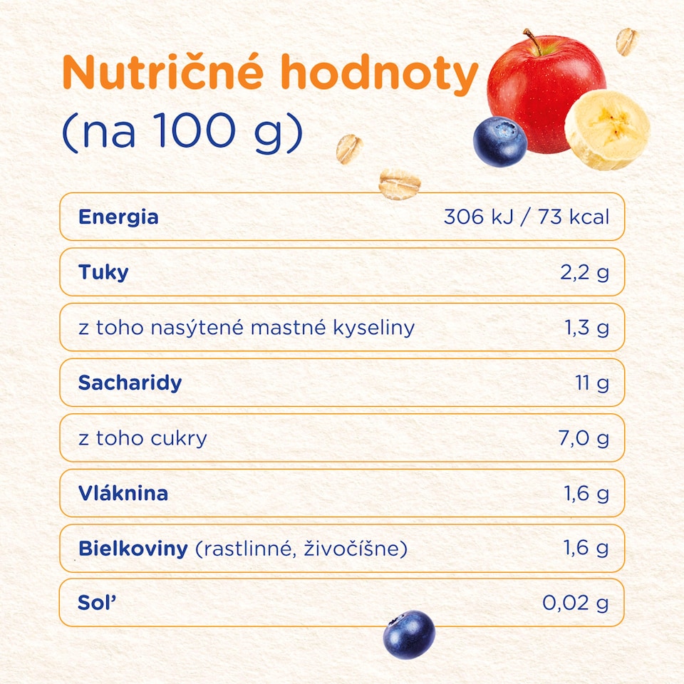 obrázok 1 z Sunar Smootík detská kapsička čučoriedka, jogurt, ovsené vločky 12m+, 120 g