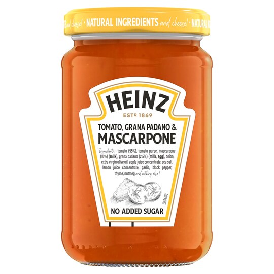 Heinz Tomato Grana Padano Mascarpone Sauce 350G Tesco Groceries