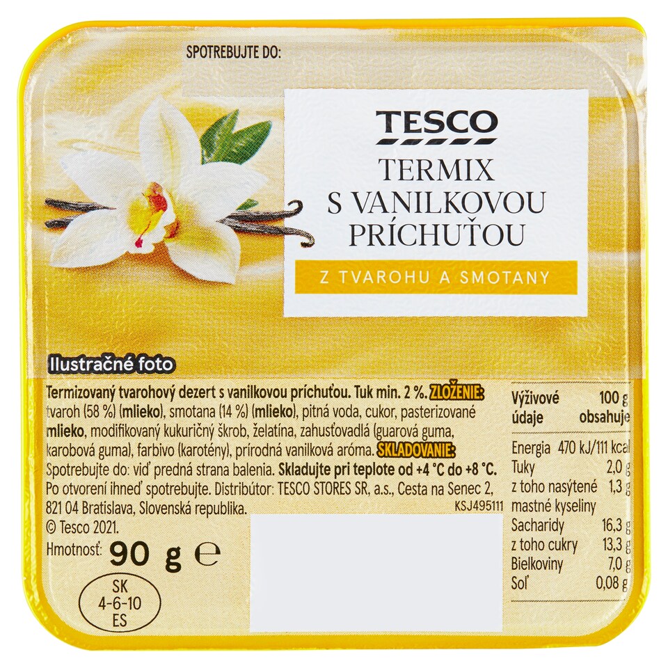 Tesco Termix s vanilkovou príchuťou 90 g