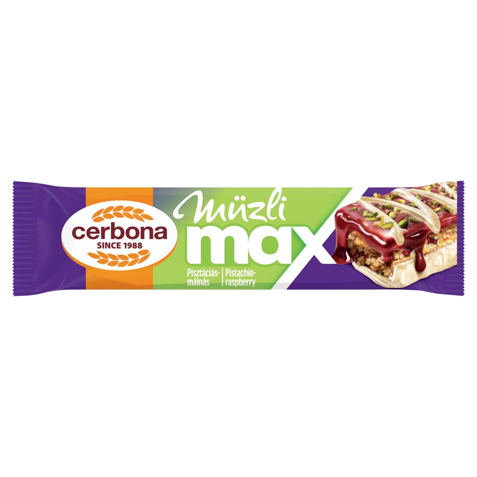 Cerbona Müzli Max Pistachio Raspberry Muesli Bar 30 g