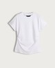 image 4 of F&F Pure Cotton Ruched Side Short Sleeved T-Shirt in White