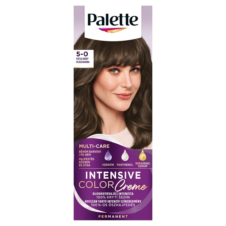 Obrázek 1 pro produkt Palette Intensive Color Creme barva na vlasy Světle hnědý 5-0