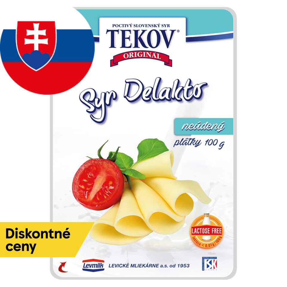 Tekov Cheese Delakto Slices Unsmoked 100 g