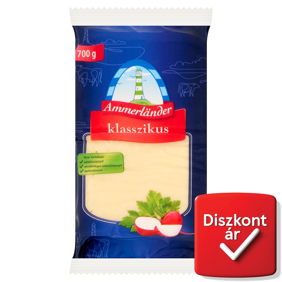 Ammerländer klasszikus félzsíros félkemény sajt 700 g  1. kép