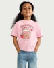 image 1 of F&F Girls Pure Cotton Bubble Tea T-Shirt in Pink