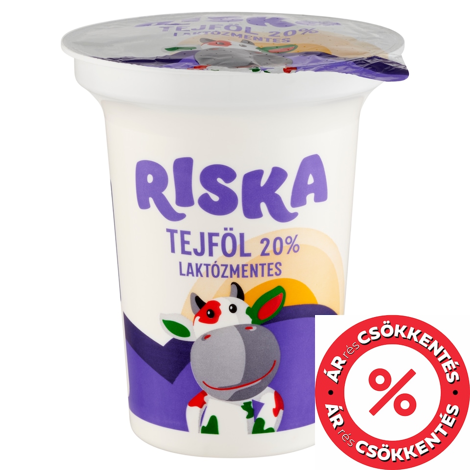 Riska laktózmentes tejföl 20% 300 g
