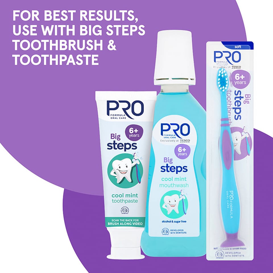 image 1 of Pro Formula Big Steps Cool Mint Mouthwash 6+ 300Ml