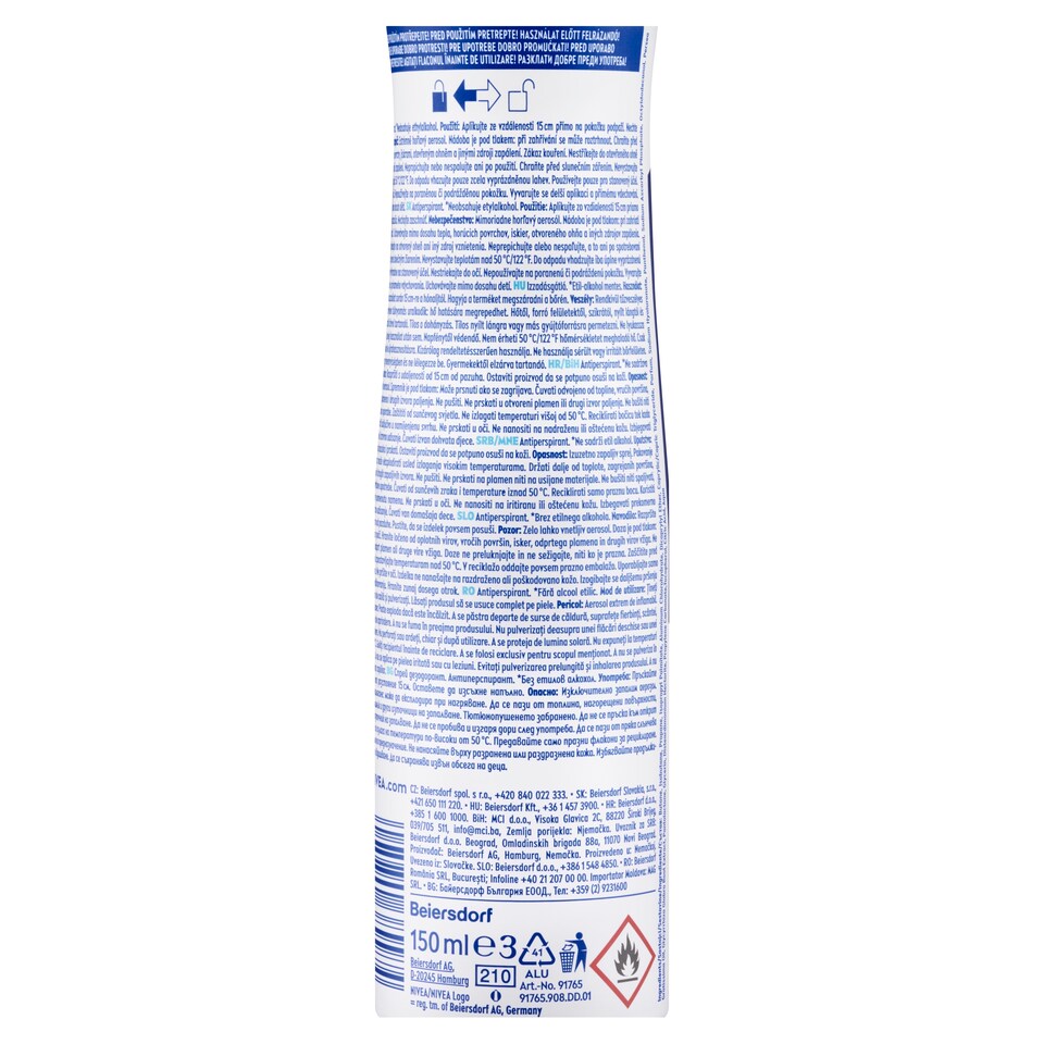 Obrázek 1 pro produkt Nivea Derma Control Defend Sprej antiperspirant 150ml