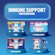 image 5 of Actimel+ Triple Action 100% Vitamin D Strawberry & Pomegranate Yoghurt Drink 8x100g