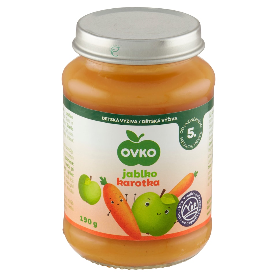 obrázok 1 z OVKO Dojčenská výživa jablko karotka 190 g