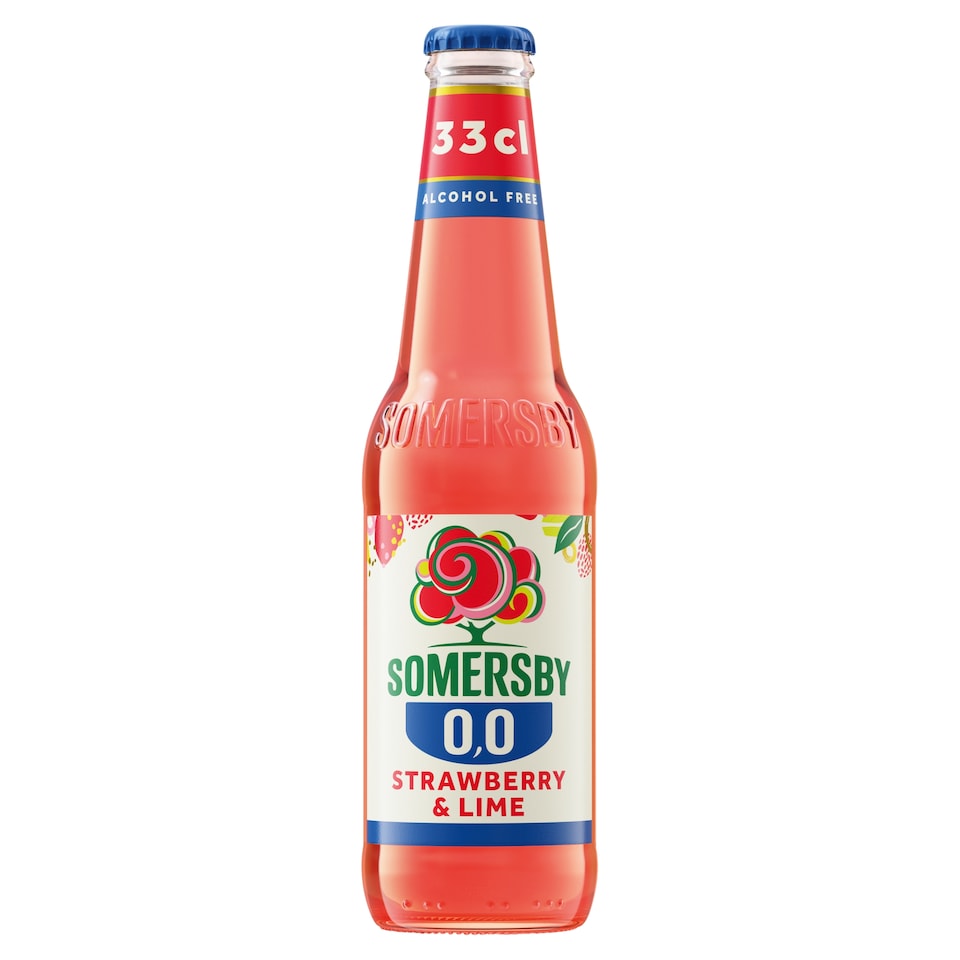 Somersby Strawberry & Lime alkoholmentes szénsavas ital eper és lime ízesítéssel 0,0% 330 ml