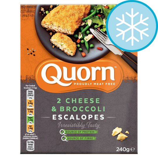 Quorn 2 Cheese & Broccoli Escalopes 240G Tesco Groceries