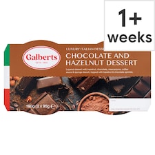 Galberts Twin Hazelnut & Chocolate Dessert 2x95G