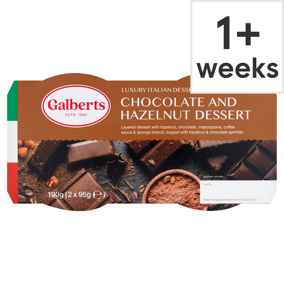 Galberts Twin Hazelnut & Chocolate Dessert 2x95G