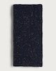 image 1 of F&F Ribbed Knit Speckled Pattern Scarf in Navy