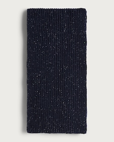 F&F Ribbed Knit Speckled Pattern Scarf in Navy