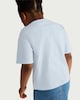 image 3 of F&F Girls Pure Cotton Bow Embroidered T-Shirt in Blue