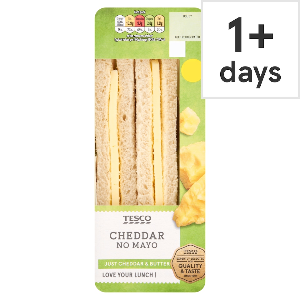 Tesco Cheese Sandwich No Mayonnaise