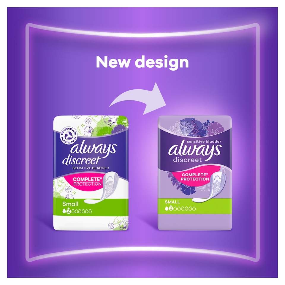 image 1 of Always Discreet Small Incontinence Pads 20 Pack