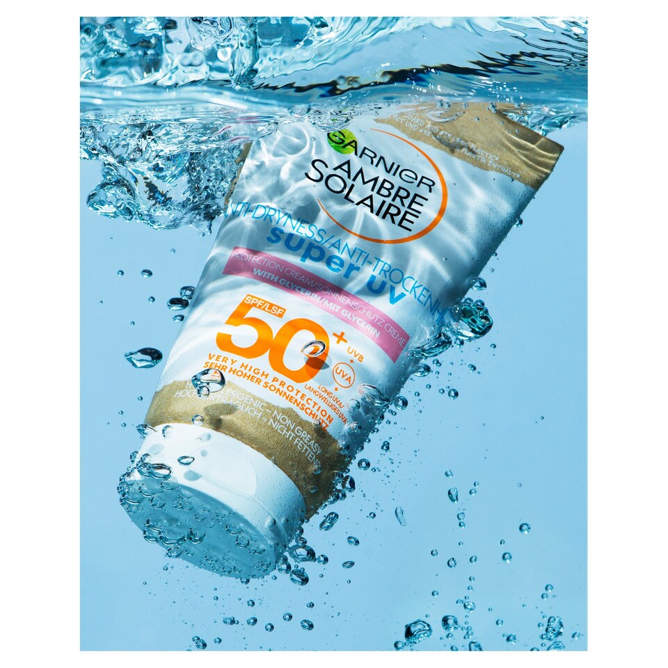 image 1 of Garnier Ambre Solaire Face Protection Anti Dryness Cream Spf 50 50Ml