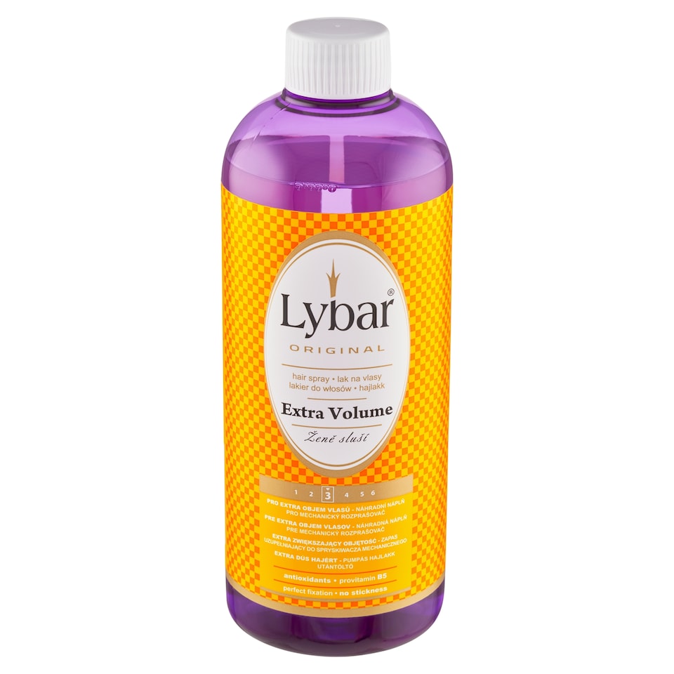 obrázok 1 z Lybar Original Extra Volume lak na vlasy pre extra objem vlasov - náhradná náplň 500 ml