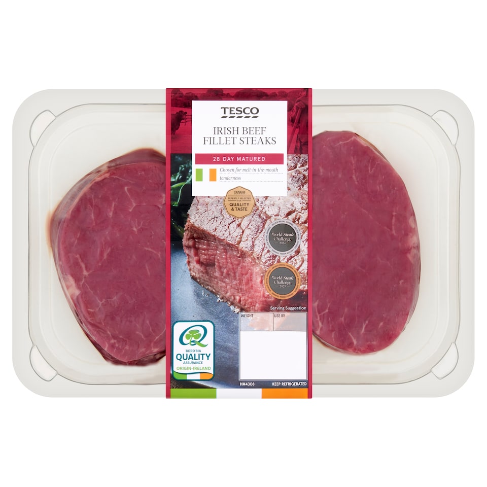 Tesco Irish Beef Fillet Steak 330G