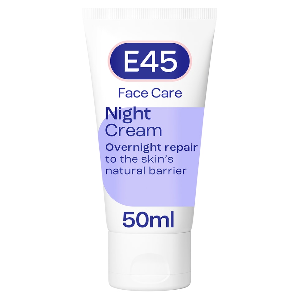 image 1 of E45 Night Face Cream to Repair & Replenish Dry Skin 50ml
