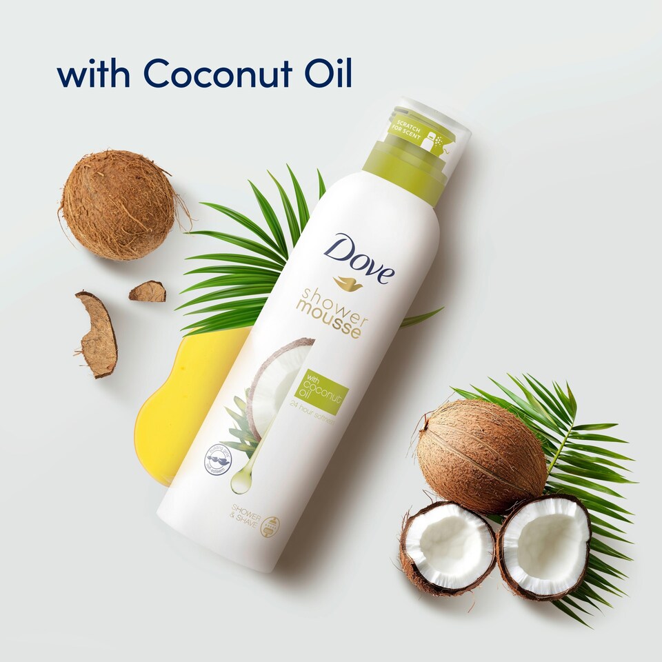 image 1 of Dove Shower Mousse Coconut Oil 200Ml