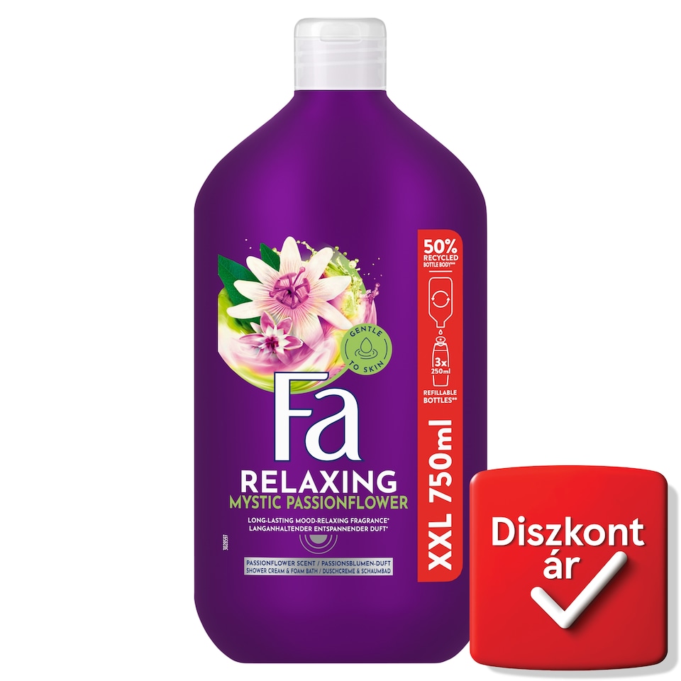 Fa tus- és habfürdő Mystic Passion Flower 750 ml