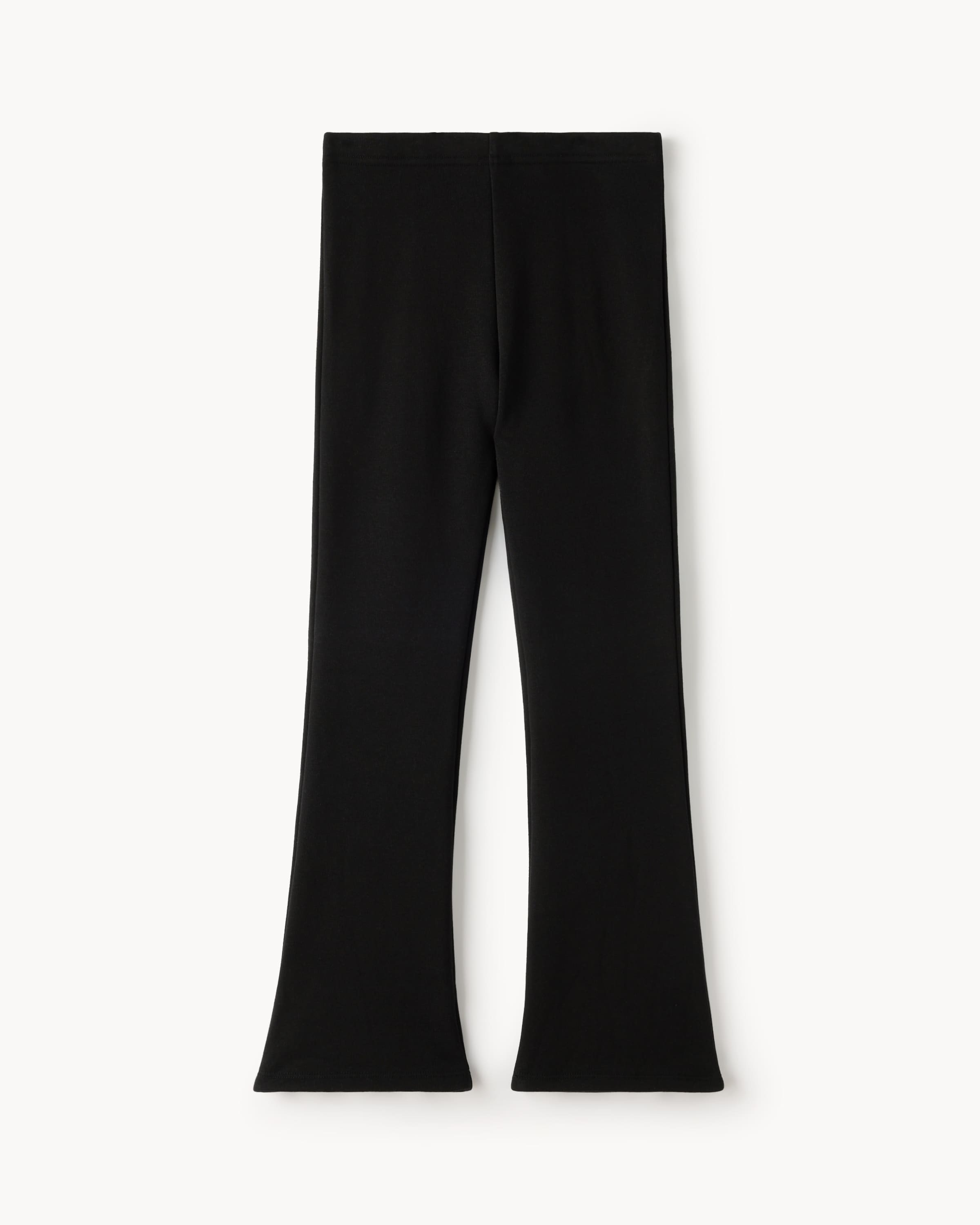 F&F Girls Fleece Lined Flared Leggings in Black, 9-10 Years