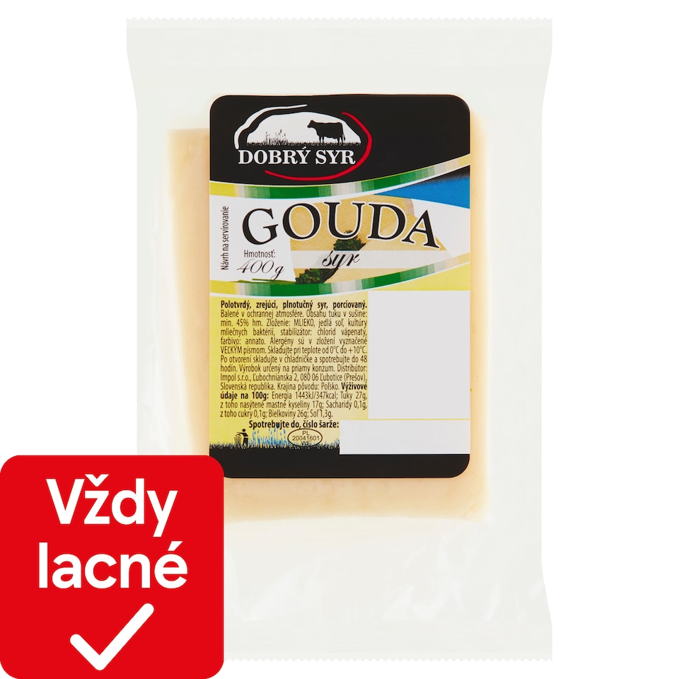 Dobrý Syr Gouda syr 400 g