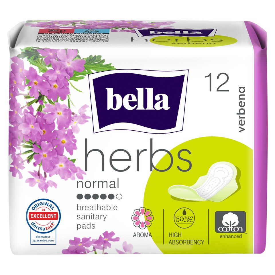 Bella Herbs Verbena Scented Sanitary Pads 12 pcs