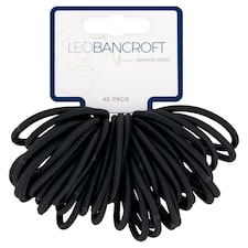 LEO BANCROFT SNAGFREE HAIRBANDS BLACK 40 PACK