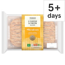 Tesco 2 Cheese & Onion Slices 300g