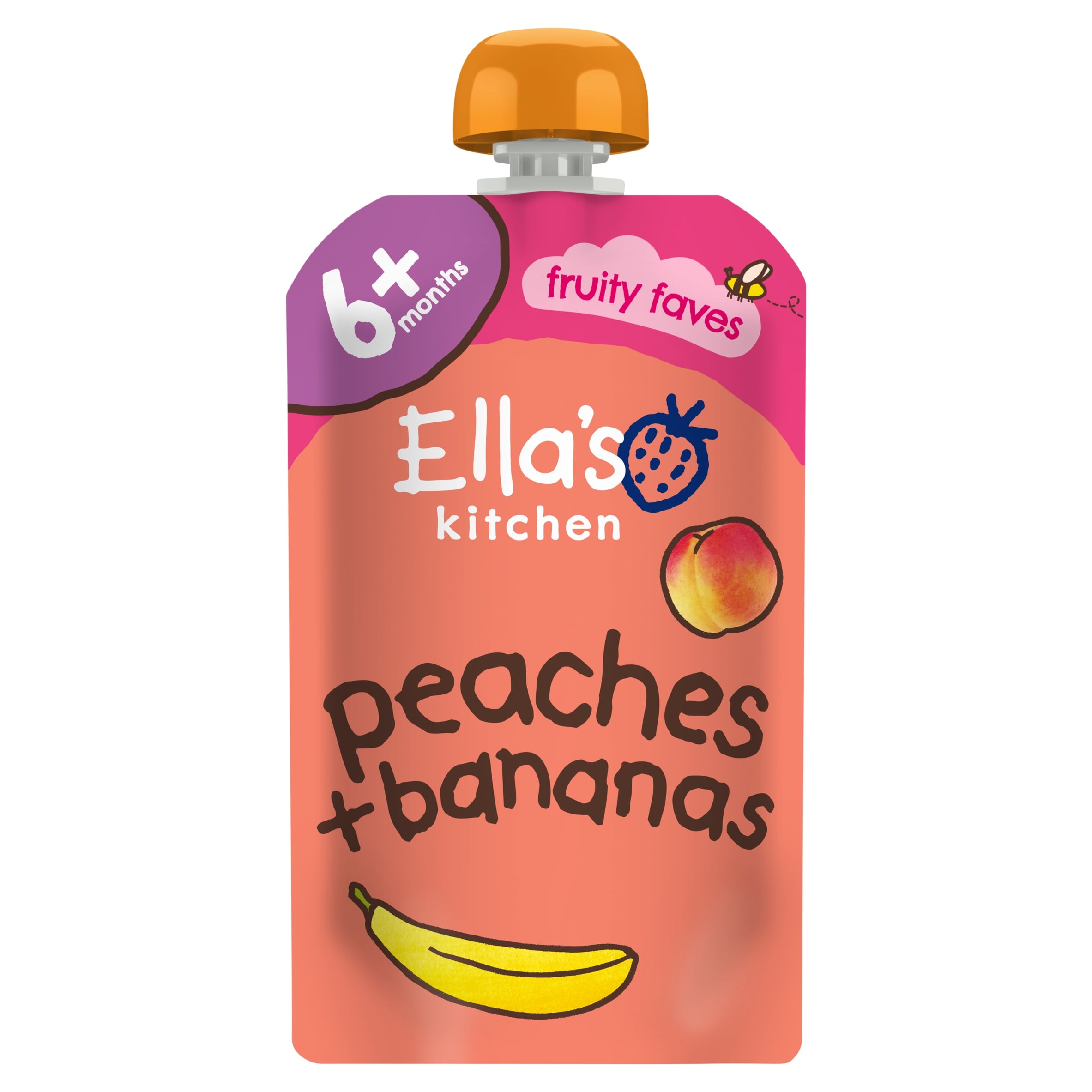 Ella's Kitchen Peaches Plus Banana Stage 1 X 120G