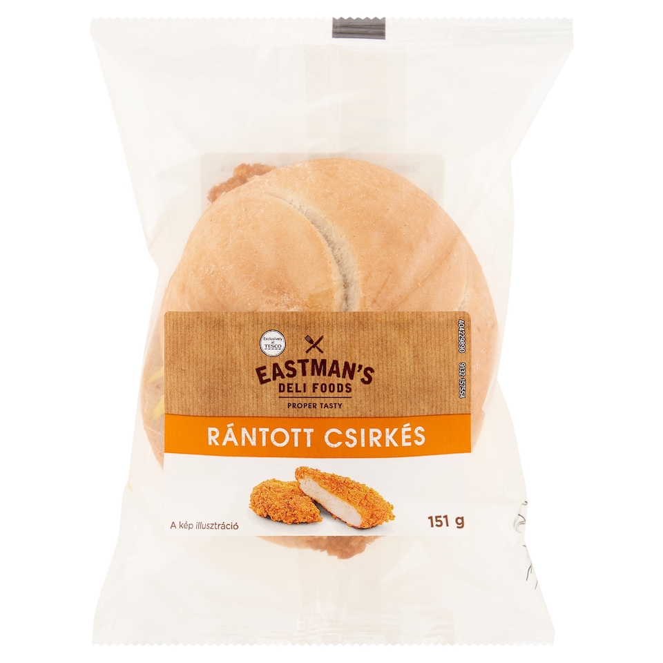 Eastman's Deli Foods szendvicszsemle rántott csirkemellel és vajízű szósszal 151 g