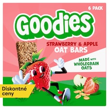 Goodies ovsené tyčinky jahoda a jablko 6 x 23 g