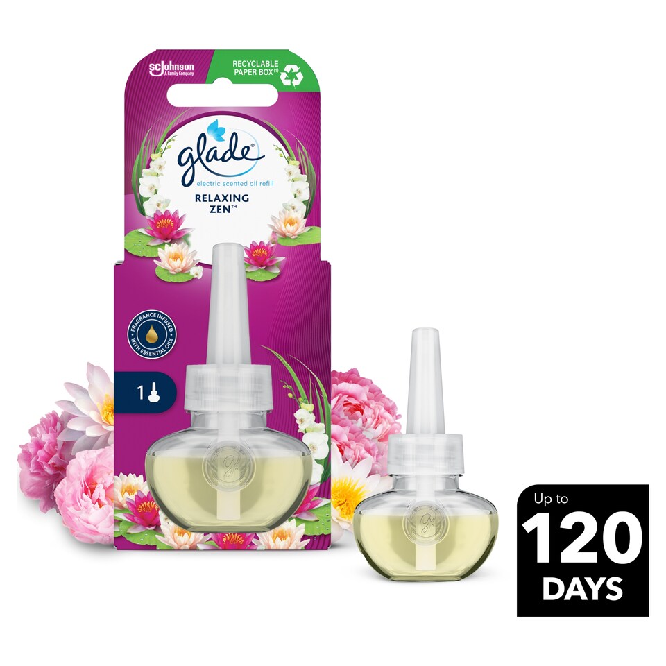 image 1 of Glade Electric Scented Oil Refill Relaxing Zen 20ml