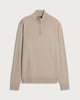 image 4 of F&F Pure Merino Wool Funnel Neck Half Zip Jumper in Neutral