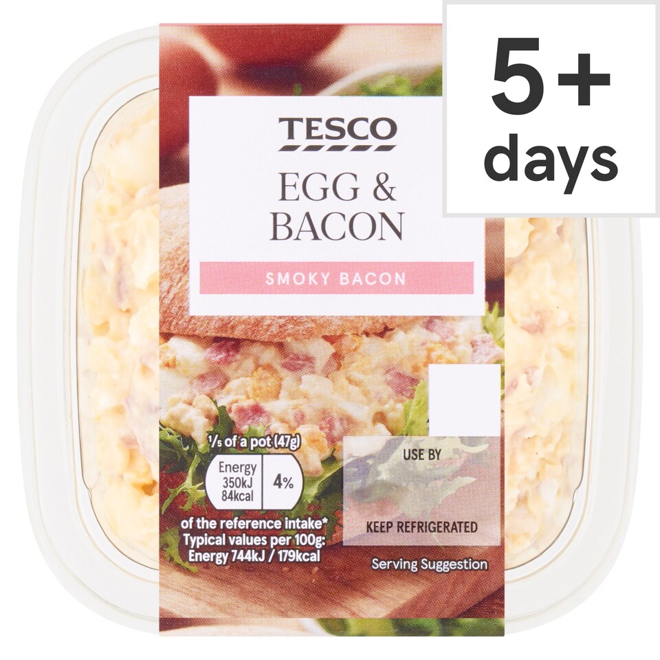 Tesco Egg & Bacon Sandwich Filler 235g Tesco Groceries