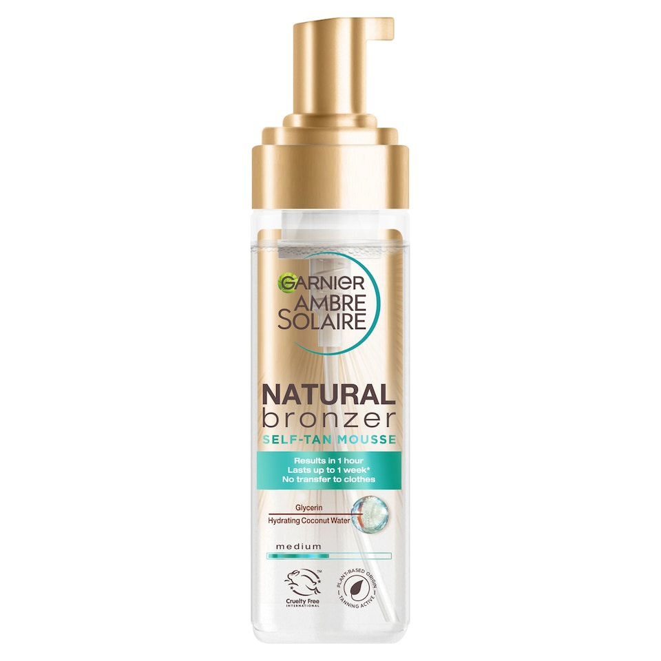image 1 of Garnier Ambre Solaire Natural Bronzer Self Tan Mousse 200Ml