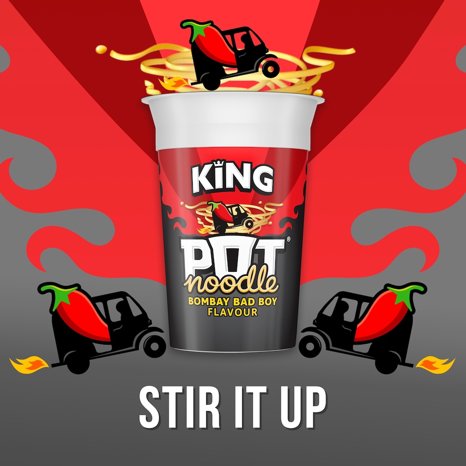 image 1 of Pot Noodle Bombay Bad Boy Instant Noodles King Pot 114g