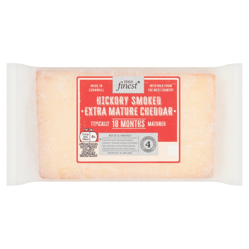 Tesco Finest Hickory Smoked Extra Mature Cheddar Cheese 300g