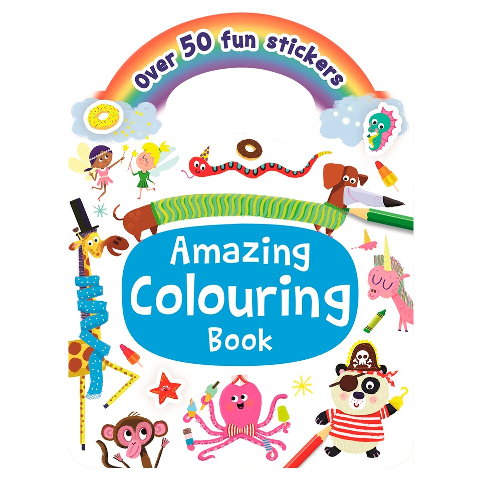 image 1 of Amazing Colouring Book With Over 50 Stickers