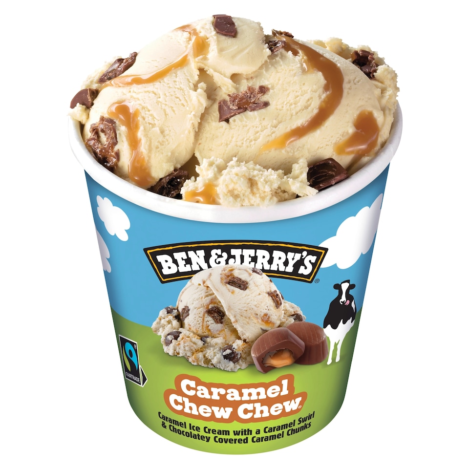 image 1 of Ben & Jerry's Caramel Chew Chew Ice Cream Tub 465ml